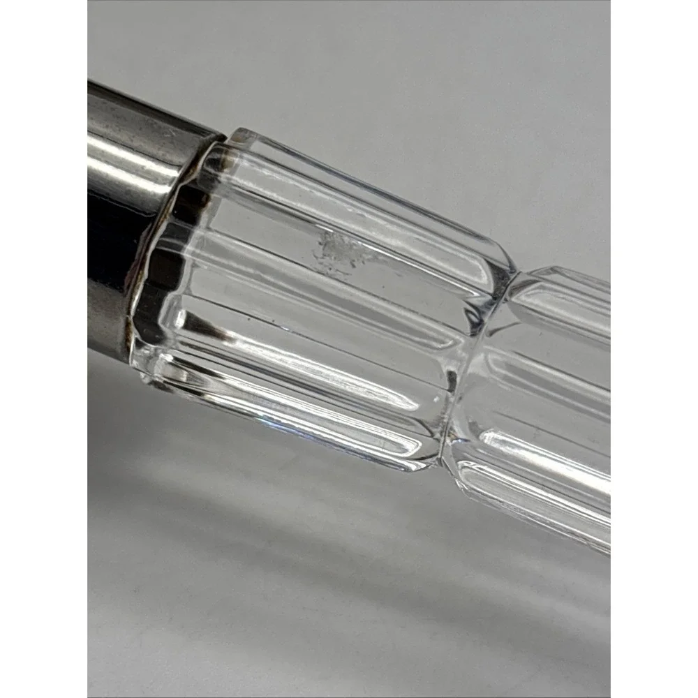 Vintage Waterford Crystal Mens Shaving Razor and Brush CHIP